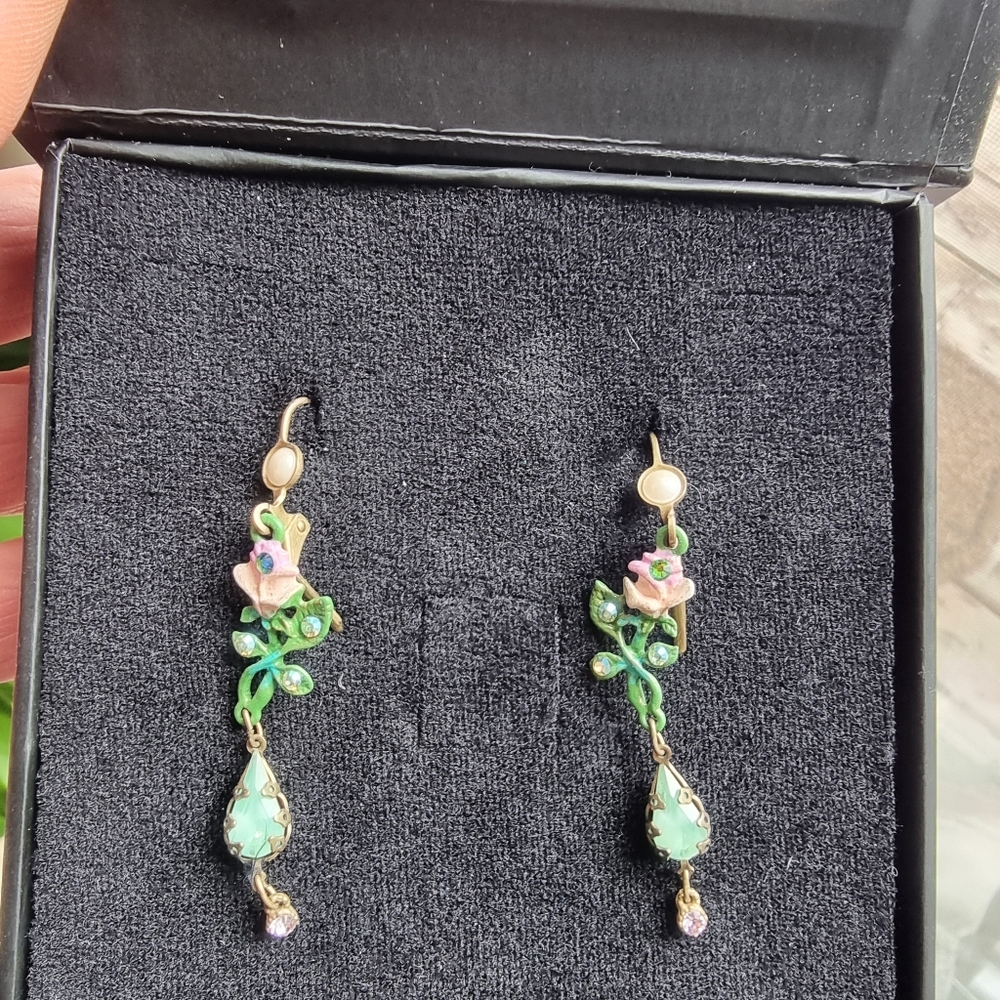 Michal Negrin Green Earrings